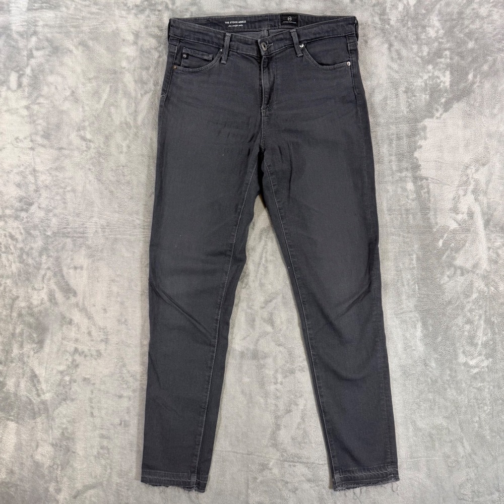 AG Adriano Goldschmied Stevie Ankle Slim Straight Jeans Women's Size 28R Gray